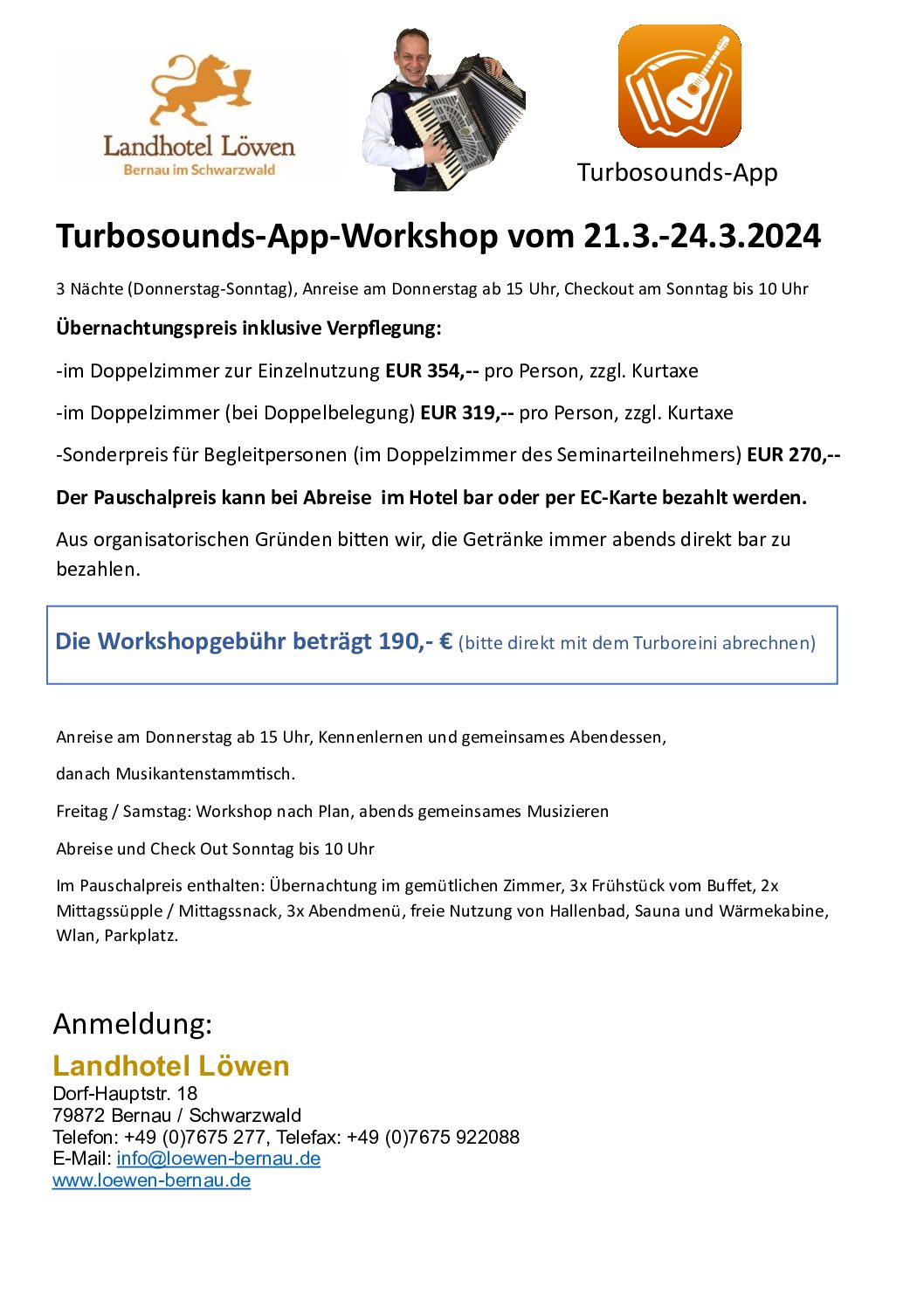 Turbosounds-App-Vorführung in der schönen Schweiz am Sonntag den 15.10.2023
