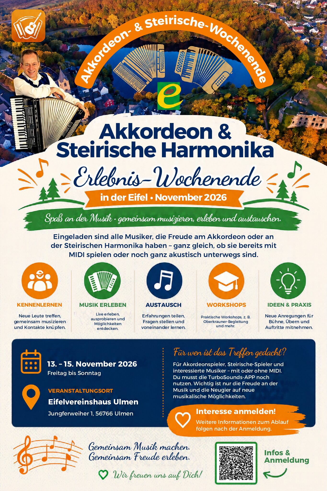 Harmonika u. Akkordeon-Wochenende vom 24.04. - 26.04.2026 in Dorfgastein.1